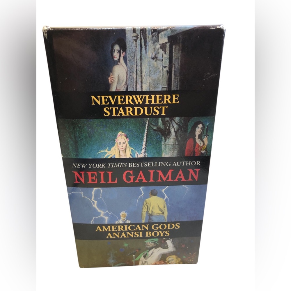 NEIL GAIMAN Boxed Set American Gods, Anansi Boys, Neverwhere, Stardust 4 Books
